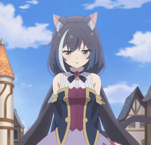 A Girl With A Cat Ear On Her Head GIF