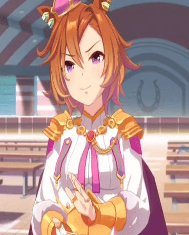 A Girl With A Crown On Her Head Is Standing In Front Of A Horseshoe On The Wall GIF