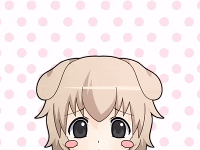 A Girl With A Dog Ear On Her Head GIF