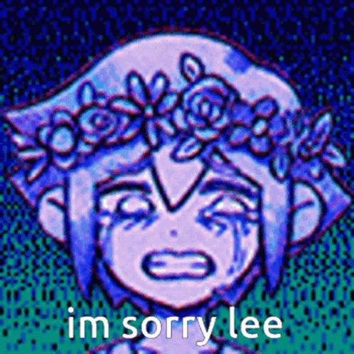 A Girl With A Flower Crown On Her Head Is Crying And Says Im Sorry Lee GIF