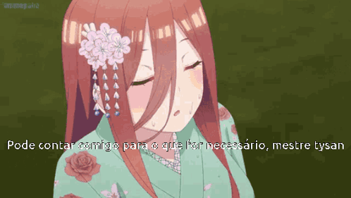 A Girl With A Flower In Her Hair Says Pode Contar Comigo Para O Que For Necessário Mestre Tysan GIF