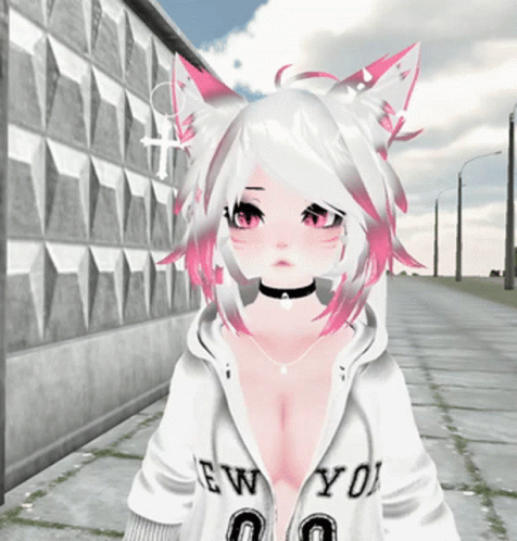 a girl with a hoodie that says new york