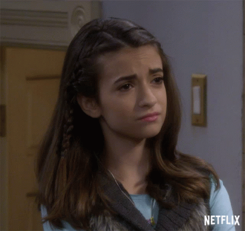 A Girl With A Netflix Logo On The Bottom GIF