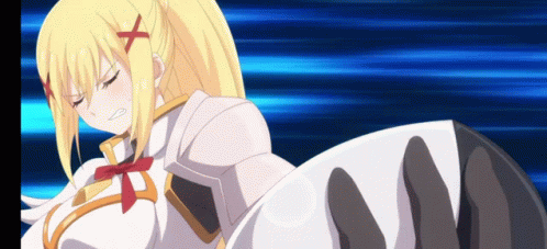 Girl With Blonde Hair And Red Bow GIF