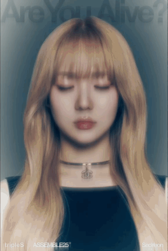 A Girl With Blonde Hair Is On The Cover Of A Book Titled Are You Alive GIF