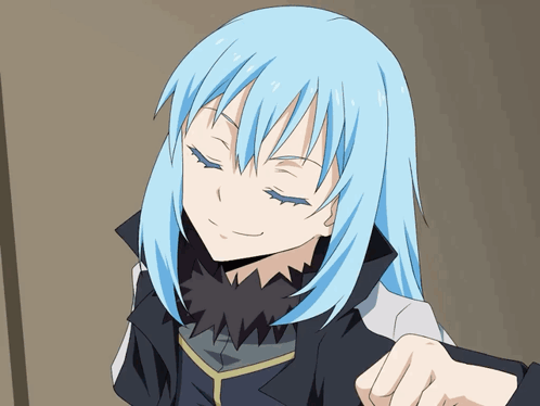 A Girl With Blue Hair And A Black Jacket GIF