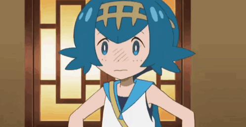 Girl With Blue Hair In Front Of Window GIF