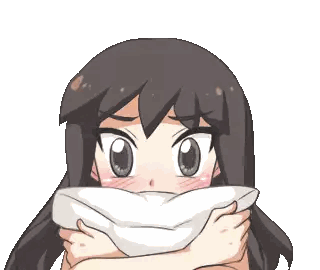 a girl with brown hair is holding a white pillow
