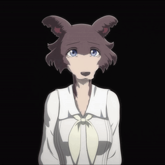 A Girl With Bunny Ears Is Wearing A White Shirt And A White Tie GIF
