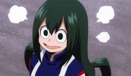 A Girl With Green Hair Has A Speech Bubble Coming Out Of Her Mouth GIF