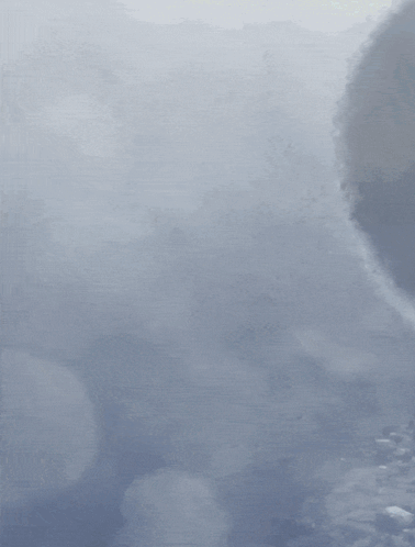 A Girl With Long Blue Hair Wearing A White Hat With A Number 6 On It GIF
