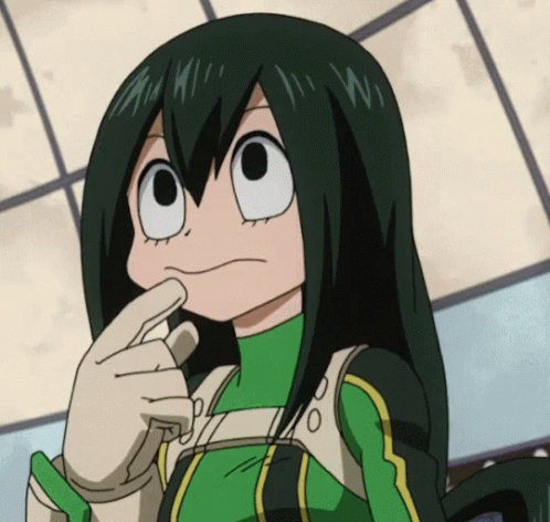 A Girl With Long Green Hair Has The Letter W Written On Her Face GIF