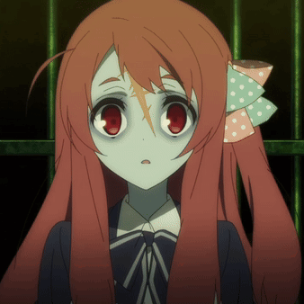 A Girl With Long Red Hair And A Bow In Her Hair GIF