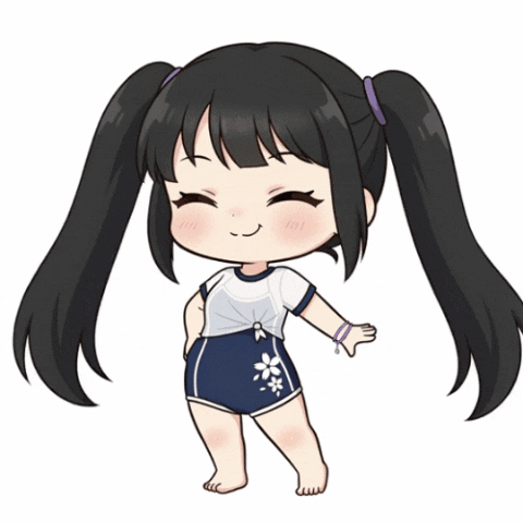 a girl with pigtails is holding a gun in her hand