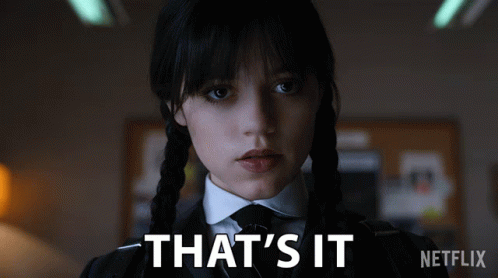 A Girl With Pigtails Says That 'S It On Netflix GIF