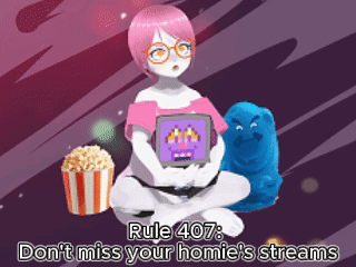 A Girl With Pink Hair And Glasses Is Sitting On The Floor Holding A Video Game Controller GIF