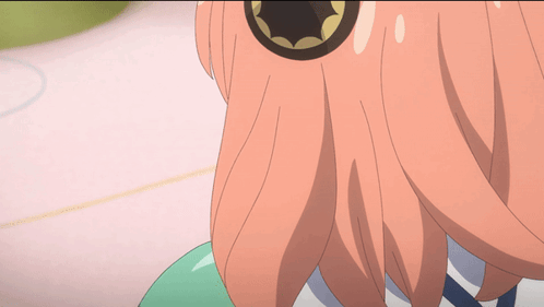 A Girl With Pink Hair Has Just One Second Written On Her Face GIF