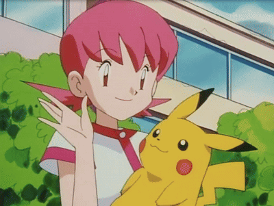 A Girl With Pink Hair Holds A Yellow Pikachu In Her Arms GIF