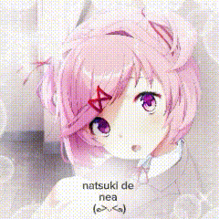 A Girl With Pink Hair Is Giving A Peace Sign In A School Classroom . GIF