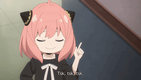 A Girl With Pink Hair Says Tsk Tskj Tskj GIF