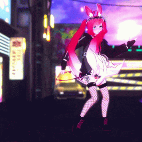 A Girl With Red Hair Is Standing In Front Of A Sign That Says ' A ' On It GIF