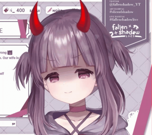 A Girl With Red Horns Is Featured On Fallen X 2 + Shadow GIF