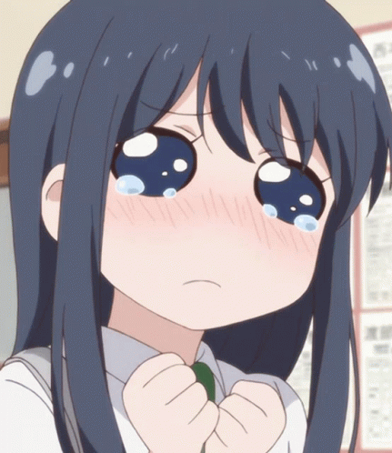 A Girl With Tears Coming Out Of Her Eyes Is Wearing A Tie GIF