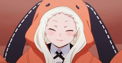 A Girl With White Hair Is Wearing A Bunny Hooded Jacket GIF