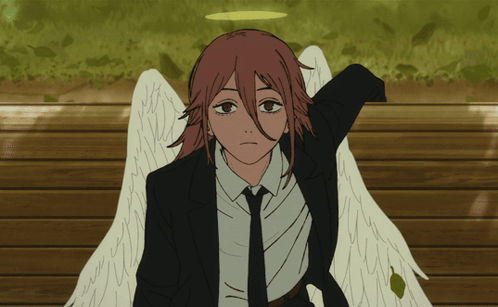 a girl with wings and a halo on her head