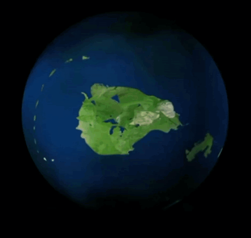 A Globe With A Black Background And A Few Green Areas GIF