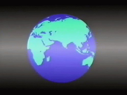 A Globe With A Map Of The World On It GIF
