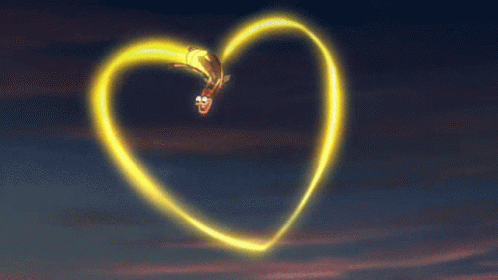 A Glowing Heart With An Arrow Pointing To It GIF