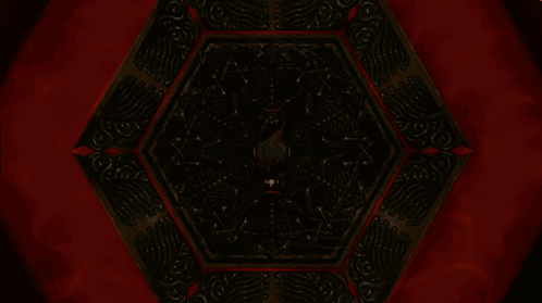 A Glowing Hexagon With The Letter A In The Middle GIF