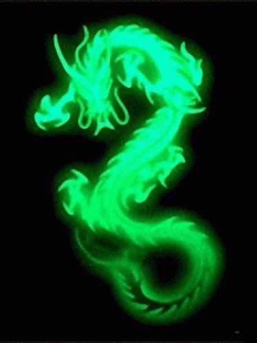 A Glowing Pink Dragon With A Black Background GIF