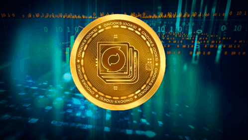 A Gold Coin That Says " Ondoks Looks " On It GIF