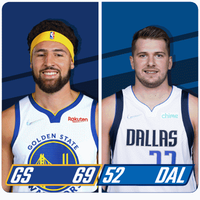 a golden state warriors and dallas mavericks basketball player
