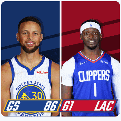 A Golden State Warriors Player And A Clippers Player Are Standing Next To Each Other GIF