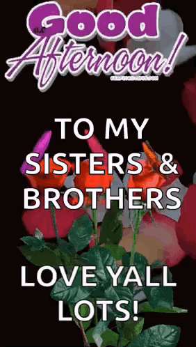 A Good Afternoon To My Sisters And Brothers Love Yall Lots GIF