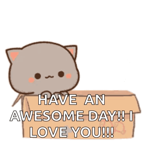 Good Morning Daddy With Two Cats GIF