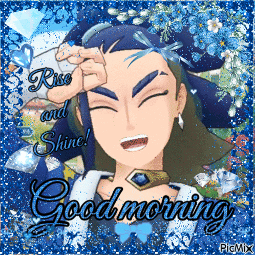 A Good Morning Greeting Card With A Cartoon Character GIF