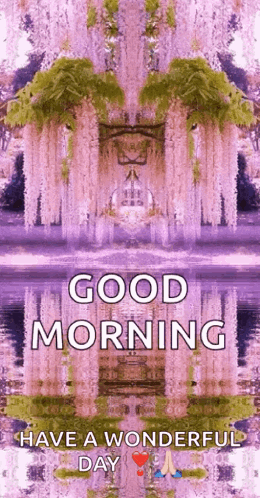 A Good Morning Greeting With A Purple Background GIF
