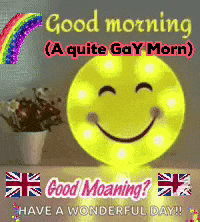 A Good Morning Greeting With A Smiley Face GIF