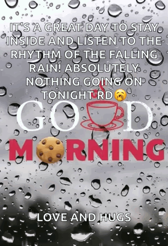 A Good Morning Message With A Cookie And A Cup Of Coffee GIF