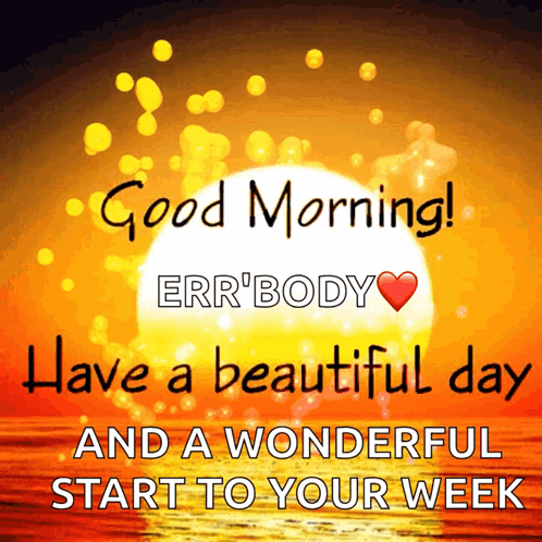 A Good Morning Message With The Sun In The Background GIF