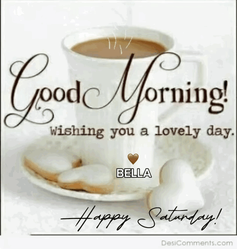 A Good Morning Wishing You A Lovely Day With A Cup Of Coffee And Cookies GIF