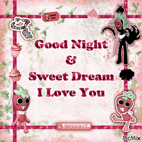 A Good Night And Sweet Dream I Love You Card GIF
