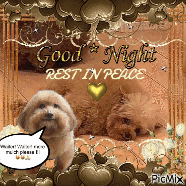 A Good Night Rest In Peace Card With Two Dogs GIF