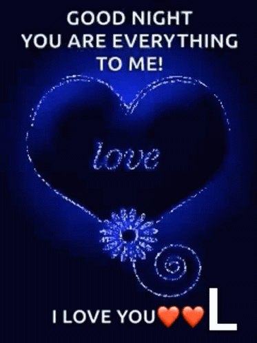 a good night you are everything to me i love you l