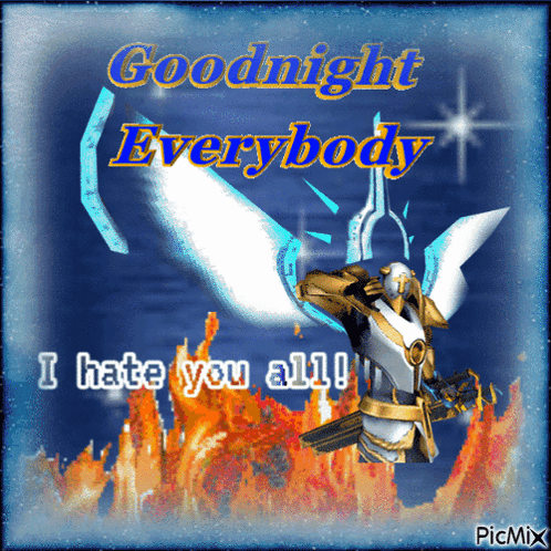 A Goodnight Everybody I Hate You All Greeting Card GIF