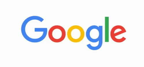 A Google Logo With A White Background And A Rainbow Of Colors GIF